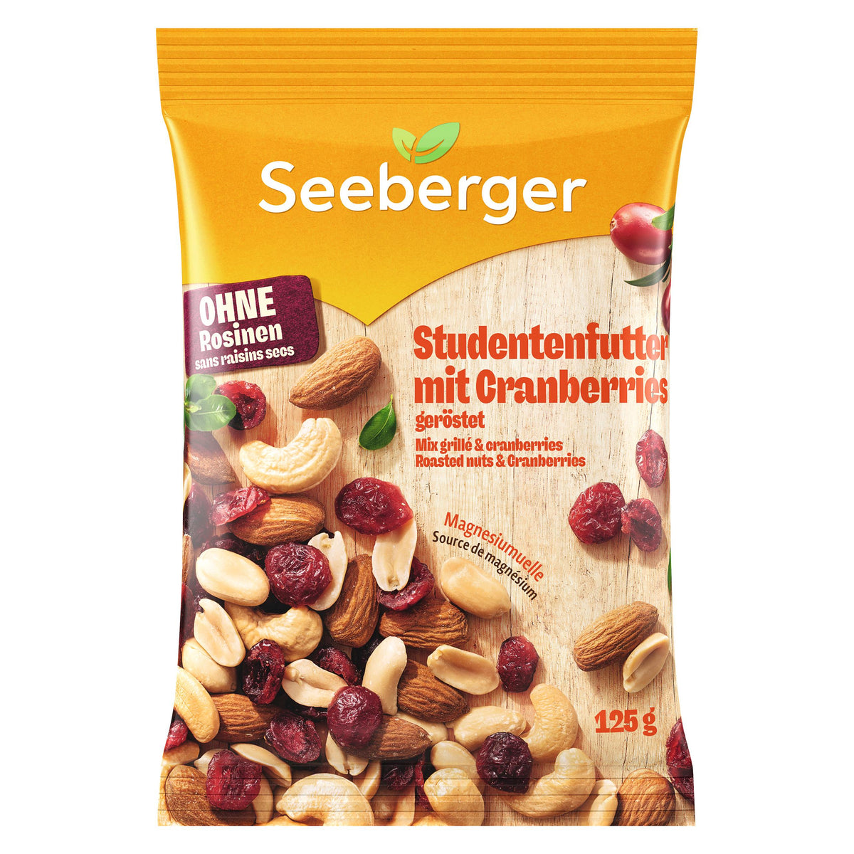 Seeberger Studentenfutter mit Cranberries, 125 g