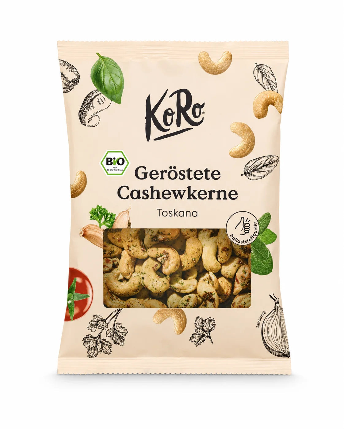 Geröstete Cashewkerne mit Toskanagewürz – KoRo (150 g)