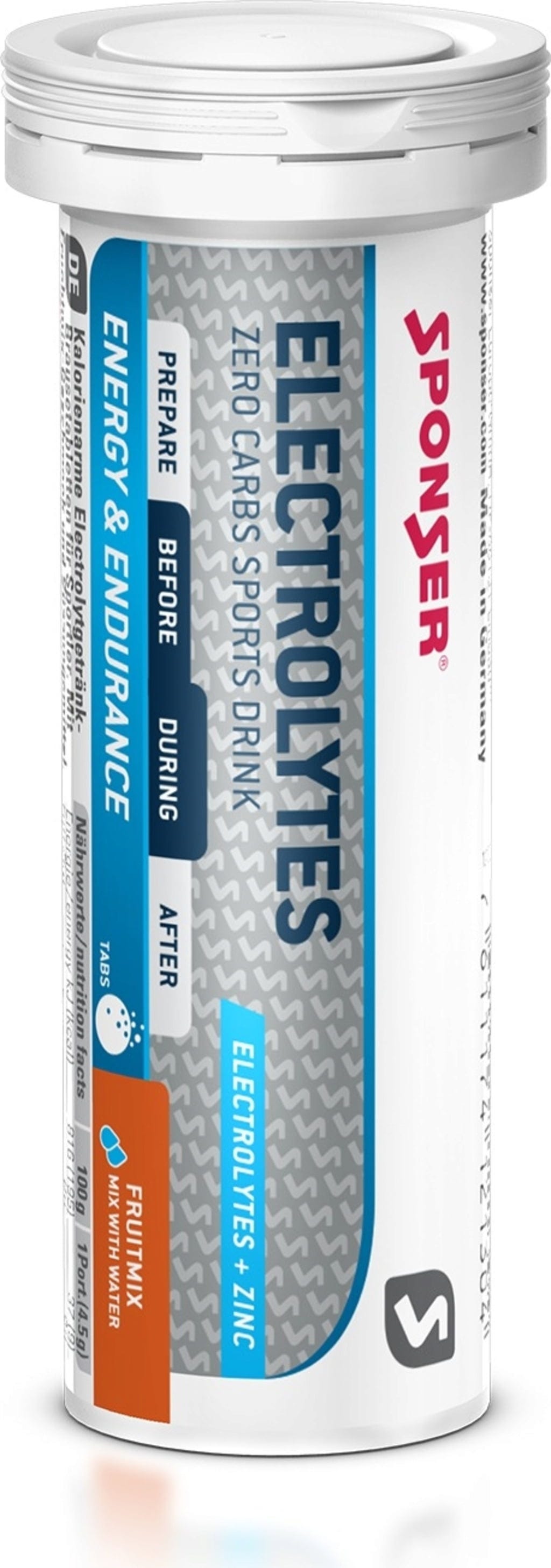 Sponser Electrolytes Brausetabletten Fruit Mix – Inhalt von Fuel for Life