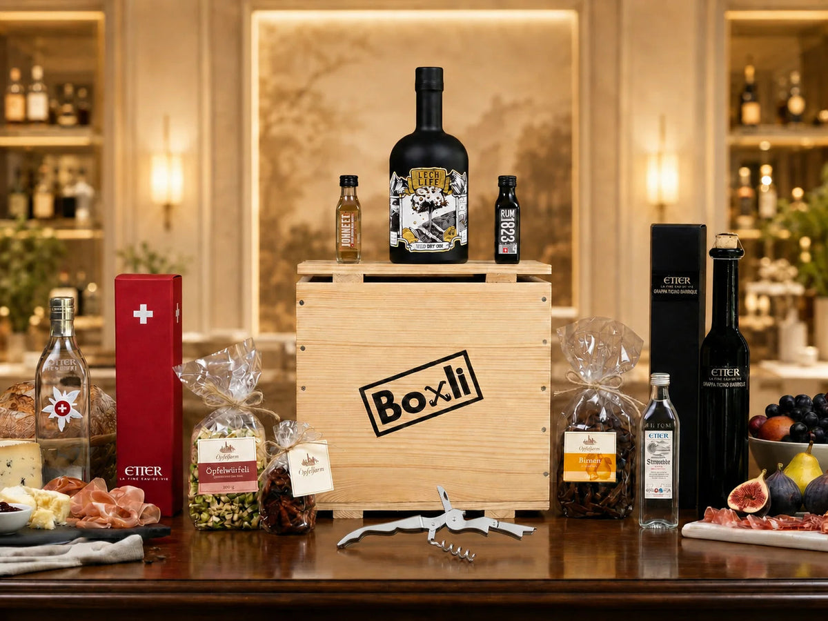 The Moonlight Pour – Geschenkbox mit Schweizer Destillaten von Boxli
